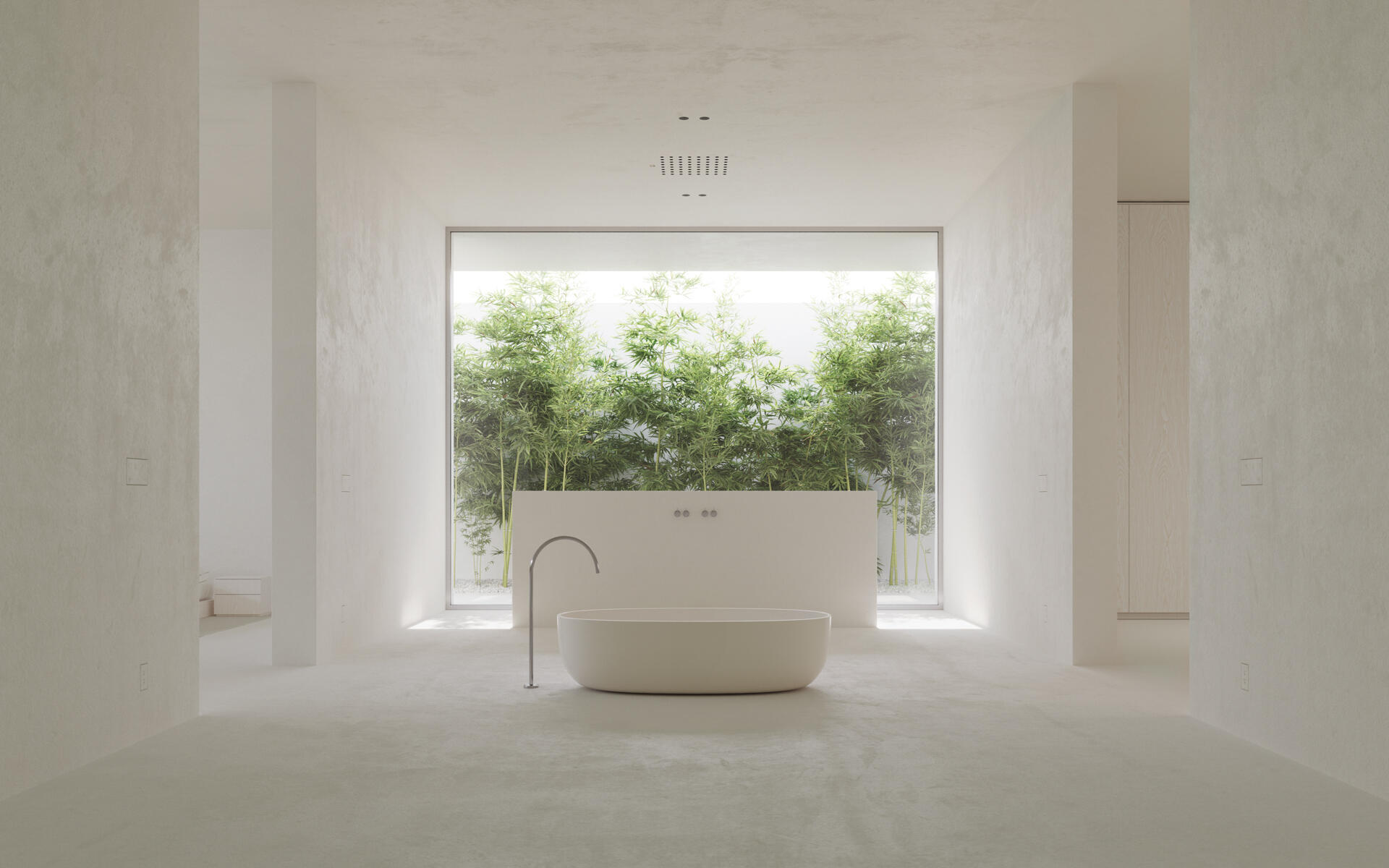 Bamboo: Bathroom. Design by Bluebeige Designs.